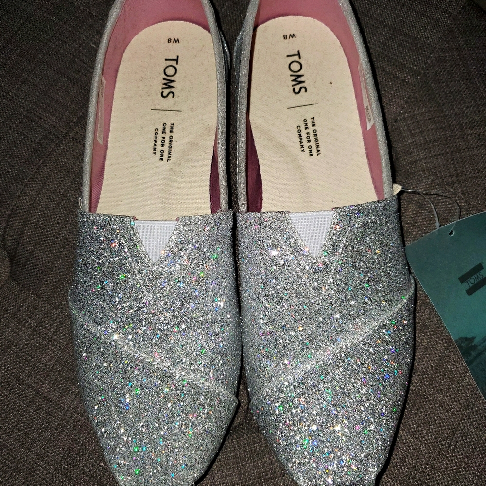 Silver Toms Shoes
